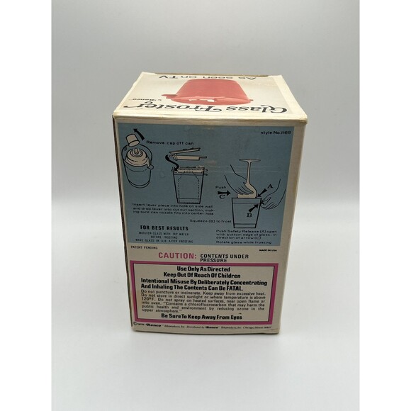 Vintage Ronco Glass Froster In Box 1975 As Seen On TV Empty Canister Used - Picture 8 of 9